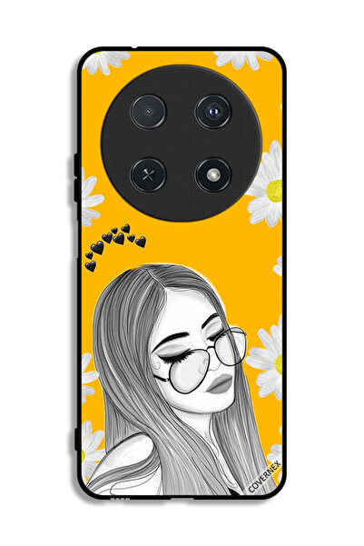 Covernex غطاء حماية لهاتف هواوي نوفا 12i برسومات فنية لفتاة ونظارات