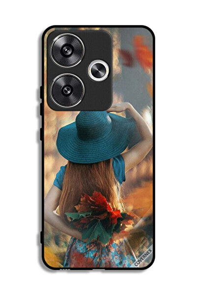 Covernex غطاء حماية لهاتف شاومي ريدمي توربو 3 5G، قبعة فتاة تخفي أوراق الحب