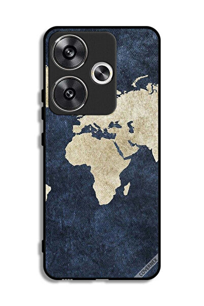 Covernex Xiaomi Redmi Turbo 3 5G Protective Case Cover Map On Jeans Pattern