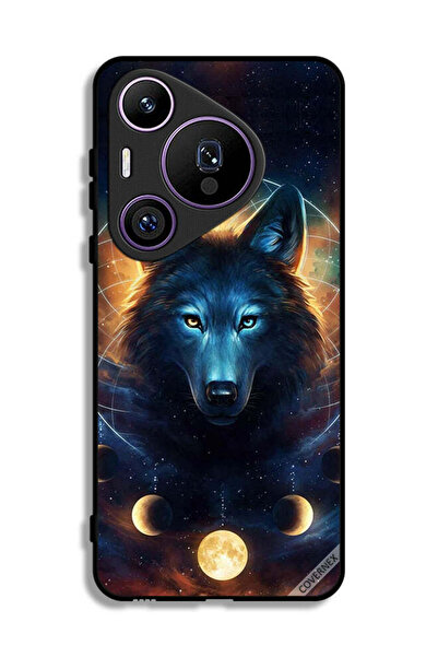 Covernex غطاء حماية لهاتف هواوي بيورا 70 برو بتصميم ذئب في الفضاء