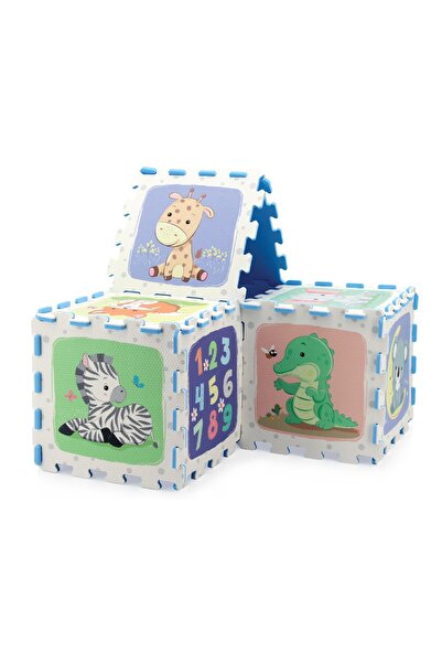 LUDIRO Ludiro EVA Foam Puzzle Mat for Children, Set of 9 Educational Pieces with Animals, Letters and Numbers