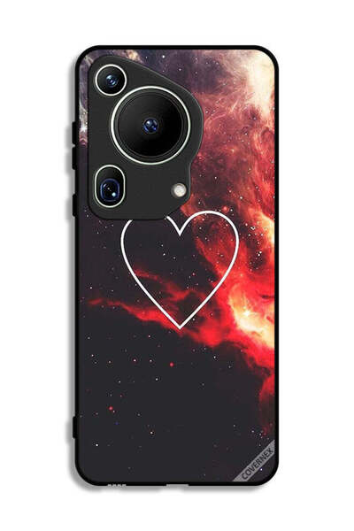 Covernex غطاء حماية فائق لهاتف هواوي بيورا 70 بتصميم قلب في الفضاء