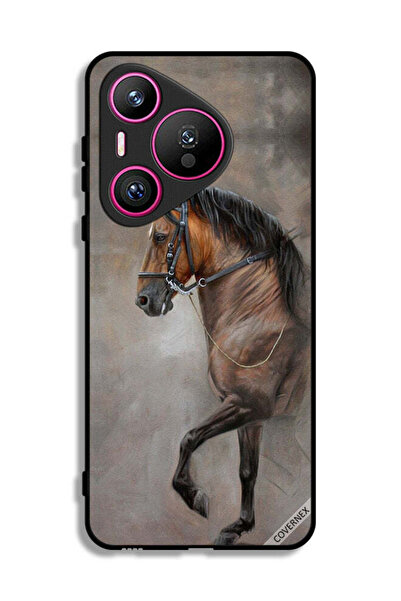 Covernex غطاء حماية لهاتف هواوي بيورا 70 مع صورة حصان عتيقة