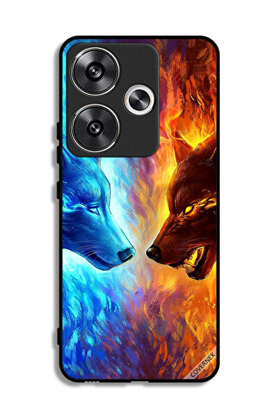 Covernex غطاء حماية شاومي بوكو F6 5G بتصميم ذئب الماء والنار
