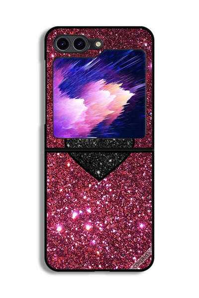 Covernex غطاء حماية لهاتف Samsung Galaxy Z Flip6 بتصميم قلب لامع