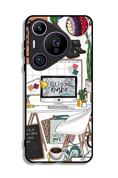 Covernex غطاء حماية لهاتف هواوي بيورا 70 برو - مشبك فني من Boss Babe