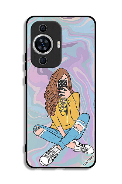 Covernex غطاء حماية لهاتف هواوي نوفا 12 إس، صورة فتاة