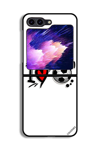 Covernex غطاء حماية لهاتف سامسونج جالكسي زد فليب 6 - أحب كرة القدم