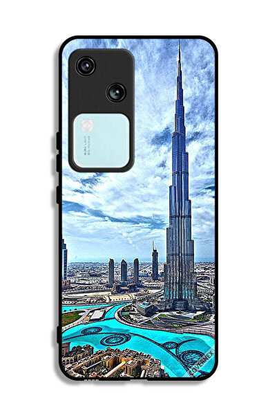 Covernex غطاء حماية لهاتف فيفو S18 5G، برج خليفة، غيوم تلامس السحاب