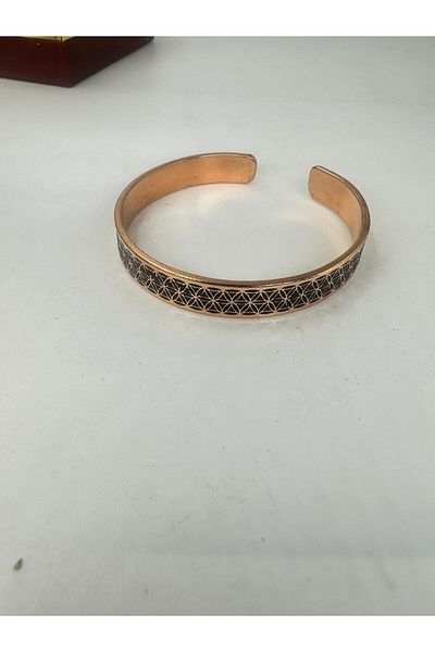 KAVELE Raw Pure Copper Ayat al-Kursi Zeolite Sandy Copper Bracelet