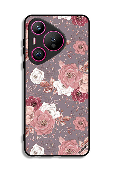 Covernex غطاء حماية لهاتف هواوي بيورا 70 بخلفية زهرية