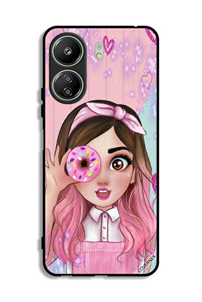 Covernex غطاء حماية لهاتف شاومي ريدمي 13 سي برسومات فتاة محبة للدونات