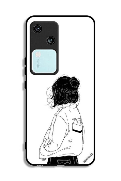 Covernex Vivo S18 5G Protective Case Cover Girl Think Very Deep