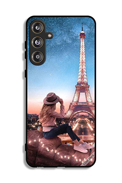 Covernex غطاء حماية لهاتف سامسونج جالاكسي F55 5G بطبعة فتاة القبعة وبرج إيفل