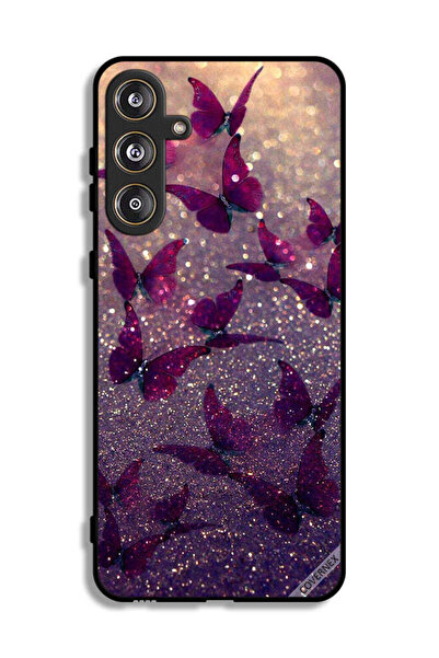Covernex غطاء حماية لهاتف سامسونج جالاكسي M55 5G بنقشة فراشات لامعة