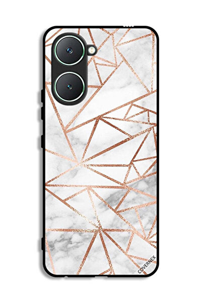 Covernex غطاء حماية لهاتف Vivo Y03 4G بنمط رخامي وورق جدران