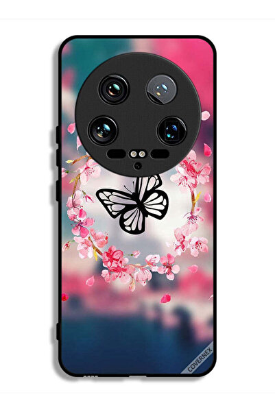 Covernex غطاء حماية فائق لهاتف شاومي 14 بتصميم فراشة وحلقة زهور