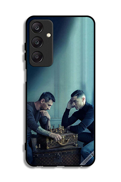 Covernex غطاء حماية لهاتف سامسونج جالاكسي A25 5G ميسي ضد رونالدو يلعبان الشطرنج