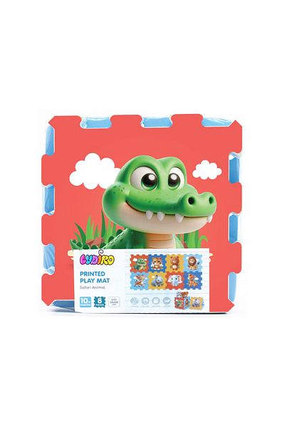 LUDIRO LUDIRO Children's Puzzle Carpet, 8 Pieces with Wild Animals 30x30 Cm, EVA Foam Play Mat