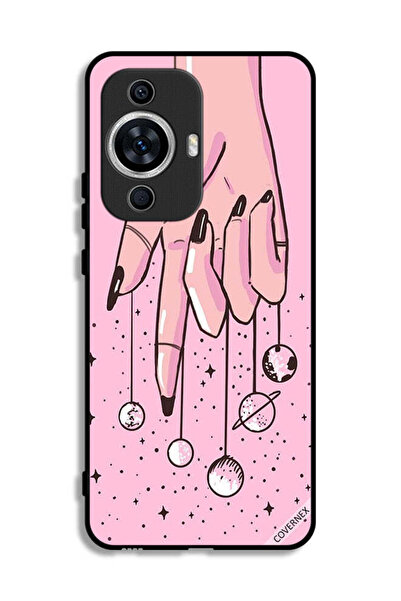 Covernex غطاء حماية لهاتف هواوي نوفا 12 إس بتصميم كواكب معلقة على الأصابع