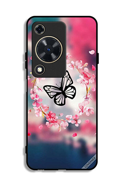 Covernex غطاء حماية لهاتف هواوي إنجوي 70 بتصميم فراشة وحلقة زهور