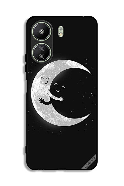 Covernex غطاء حماية لهاتف شاومي ريدمي 13 سي بتصميم عناق القمر والسماء المظلمة