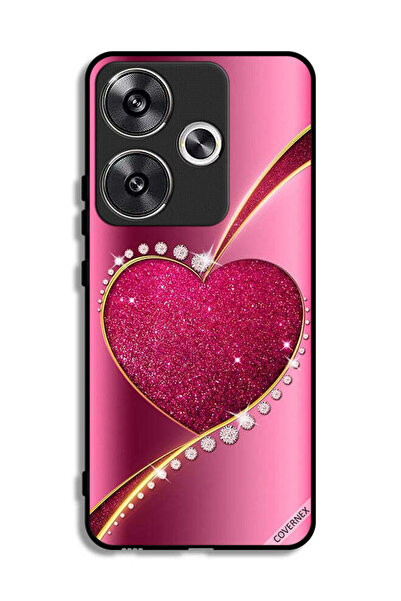 Covernex Xiaomi Poco F6 5G Protective Case Cover Diamond Glitter Heart