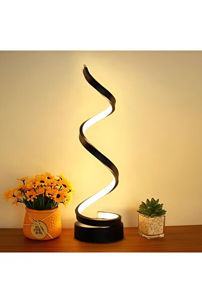 Lazım Shop Modern Kıvrımlı Masa Lambası Kısılabilir 3 renk Gece Lambası