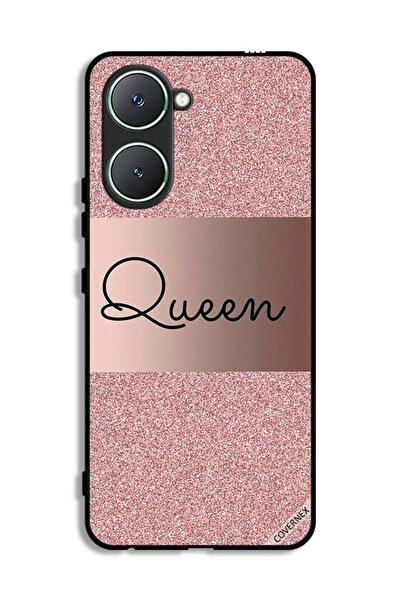 Covernex غطاء حماية لهاتف Vivo Y03 4G بخلفية لامعة من Queen Glitters