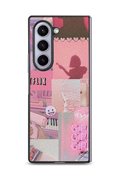 Covernex غطاء حماية لهاتف سامسونج جالاكسي زد فولد 6 - مشبك فني للبنات