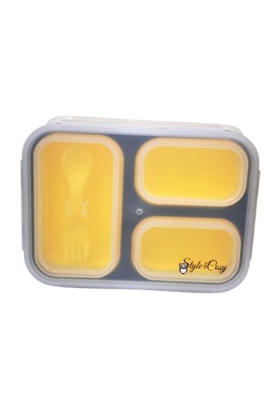 Style4Cosy Cutie de prânz pliabilă din silicon cu etanșare suplimentară, cu s...