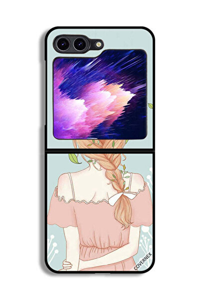 Covernex غطاء حماية لهاتف Samsung Galaxy Z Flip6 بنقشة فتاة واقفة لطيفة