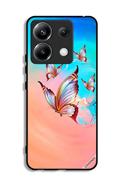 Covernex غطاء حماية لهاتف شاومي ريدمي نوت 13 برو 5G، فراشات تحلق فوق لون الطلاء