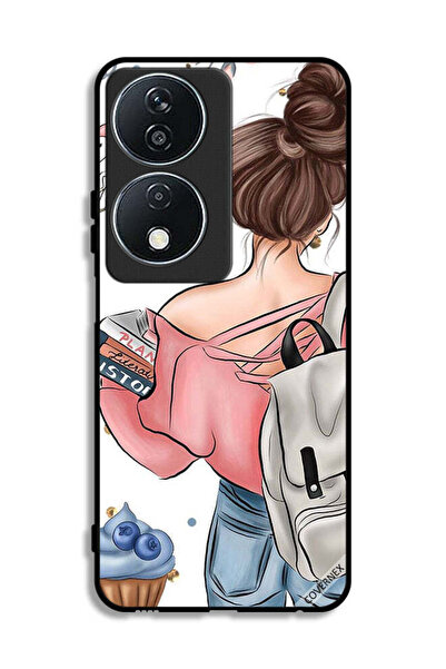 Covernex غطاء حماية لهاتف Honor X7b 5G بتصميم كتب وفن يد فتاة