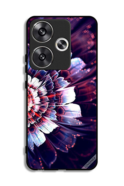 Covernex غطاء حماية لهاتف Xiaomi Poco F6 5G مزين بزهرة كبيرة على الجانب الأيسر