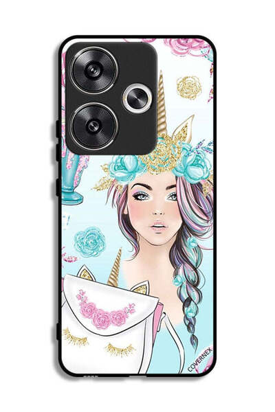 Covernex غطاء حماية لهاتف شاومي ريدمي توربو 3 5G مزين برسومات رموش على الحقيب...