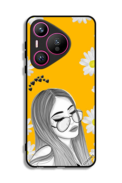 Covernex غطاء حماية لهاتف هواوي بيورا 70 بنقشة فتاة