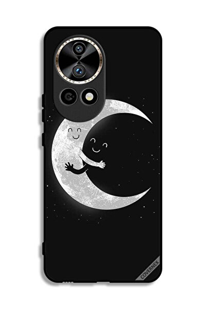 Covernex غطاء حماية لهاتف هواوي نوفا 12 برو 5G بتصميم عناق القمر والسماء المظلمة