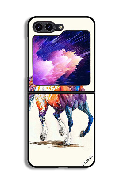 Covernex غطاء حماية لهاتف Samsung Galaxy Z Flip6 بتصميم رسمة حصان