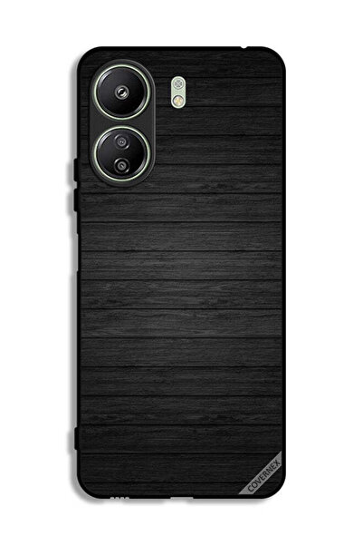 Covernex غطاء حماية لهاتف شاومي ريدمي 13 سي بنمط خشبي داكن