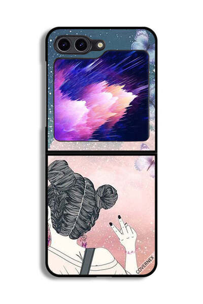 Covernex غطاء حماية لهاتف Samsung Galaxy Z Flip6 بتصميم علامة النصر