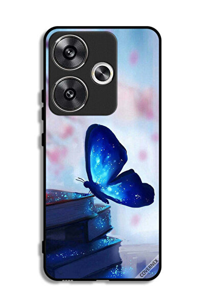 Covernex غطاء حماية لهاتف Xiaomi Poco F6 5G بتصميم فراشة جالسة على كتاب