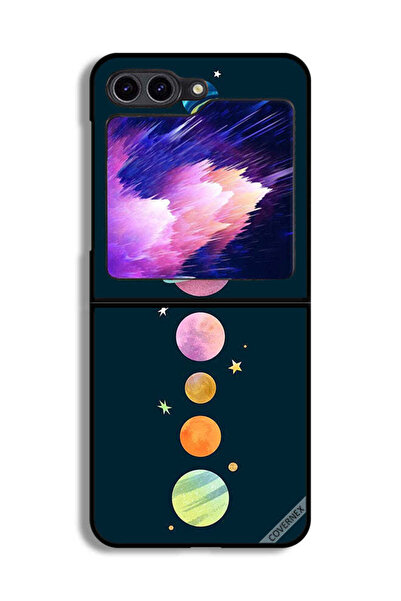 Covernex غطاء حماية لهاتف Samsung Galaxy Z Flip6 بتصميم الفضاء والنجوم