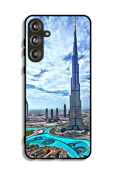 Covernex غطاء حماية لهاتف سامسونج جالاكسي F55 5G، برج خليفة، غيوم تلامس السحاب