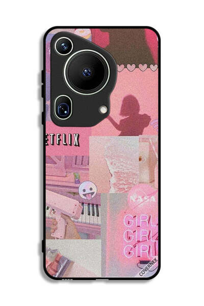 Covernex غطاء حماية لهاتف هواوي بيورا 70 ألترا بتصميم مشبك فني للفتيات
