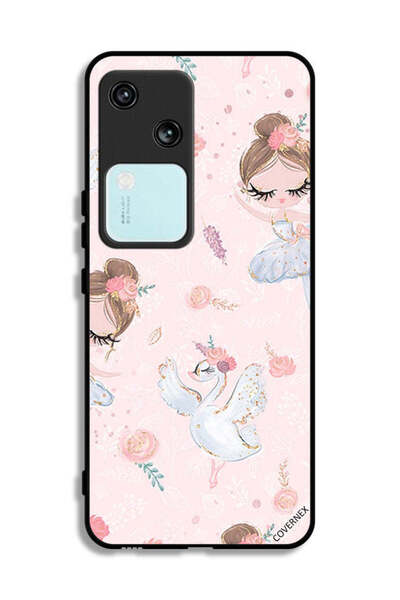 Covernex غطاء حماية لهاتف Vivo V30 5G بطبعة فتاة وزهور