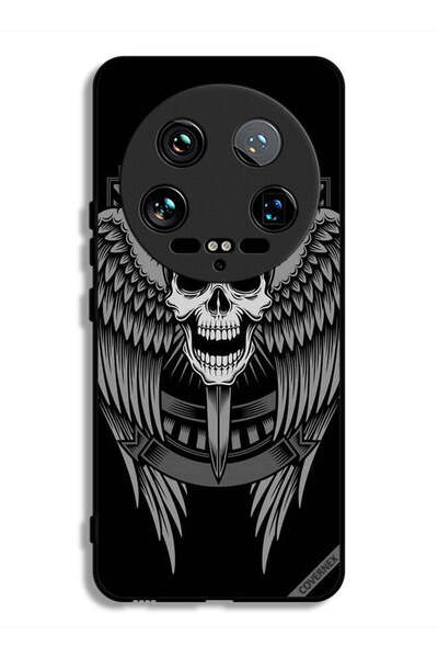 Covernex غطاء حماية فائق لهاتف شاومي 14 بتصميم جمجمة وأجنحة نسر