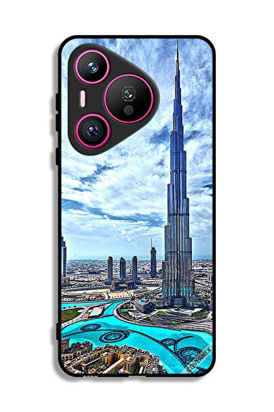 Covernex غطاء حماية لهاتف هواوي بيورا 70 - برج خليفة - غيوم تلامس السحاب