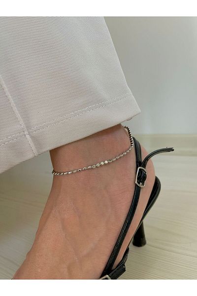 STEELSPARK Ribbed Hive Steel Ankle Bracelet