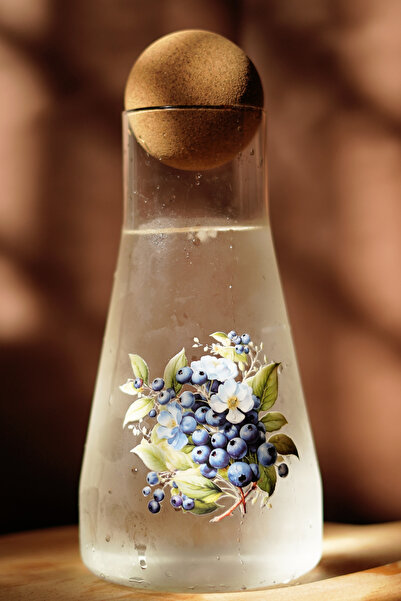 Caga Home CAGA Pinterest Cam Sürahi | Yabanmersini Desenli Borosilikat Ahşap ...